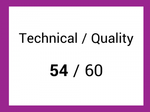 technical/quality 54/60 purple