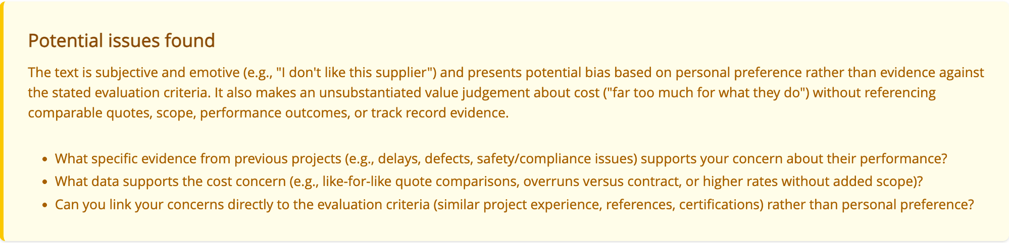 AWARD AI Evaluator Assist screenshot